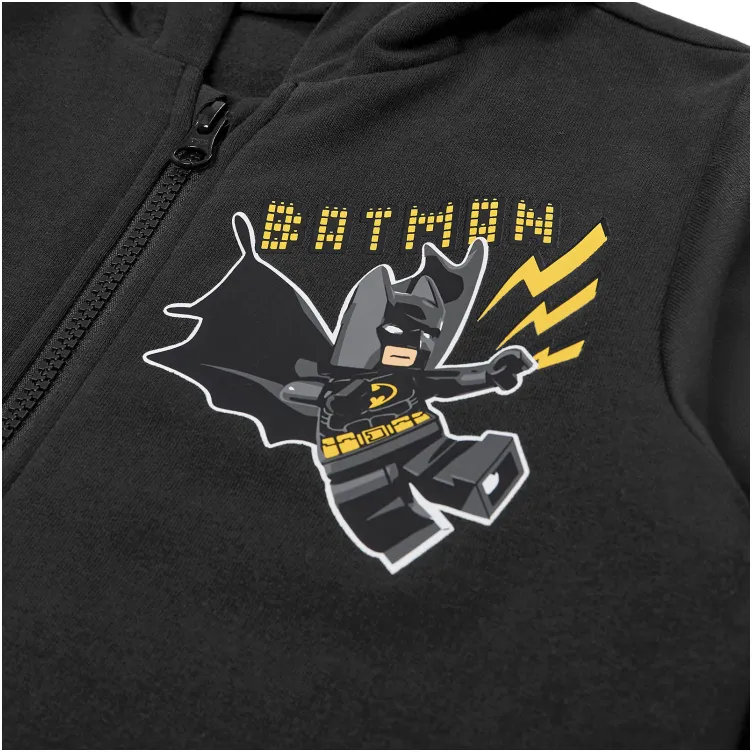 LEGO Batman Classic duks sa kapuljačom i rajsferšlusom, crna - 152