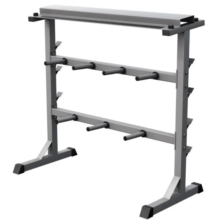 Stalak za tegove crni/beli/srebrni