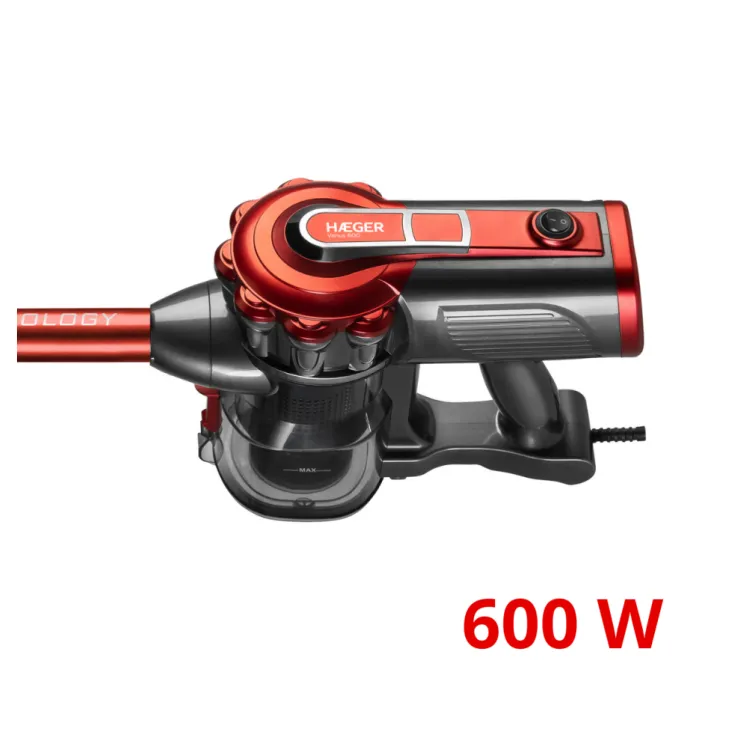 HAEGER VC-600.048A ŠTAPNI I RUČNI USISIVAČ SA ZIDNIM NOSAČEM I HEPA FILTEROM