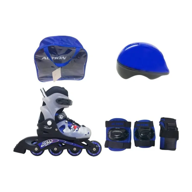Roler dečiji set m (34-37) plavi pvc abec-5