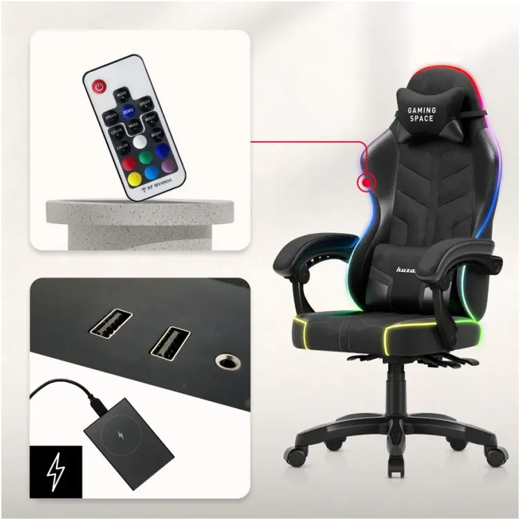 Huzaro Force 2.7 RGB Crna Gaming stolica