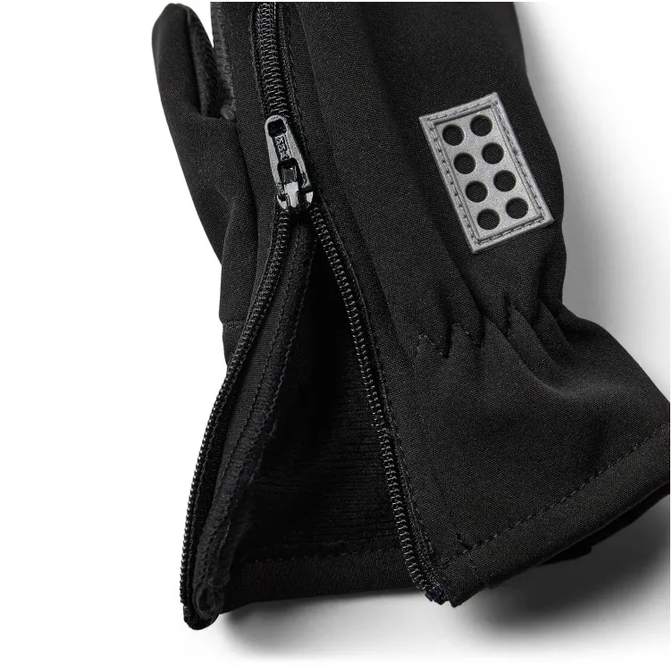 LEGO Iconic softšel rukavice bez prstiju, crna - 80