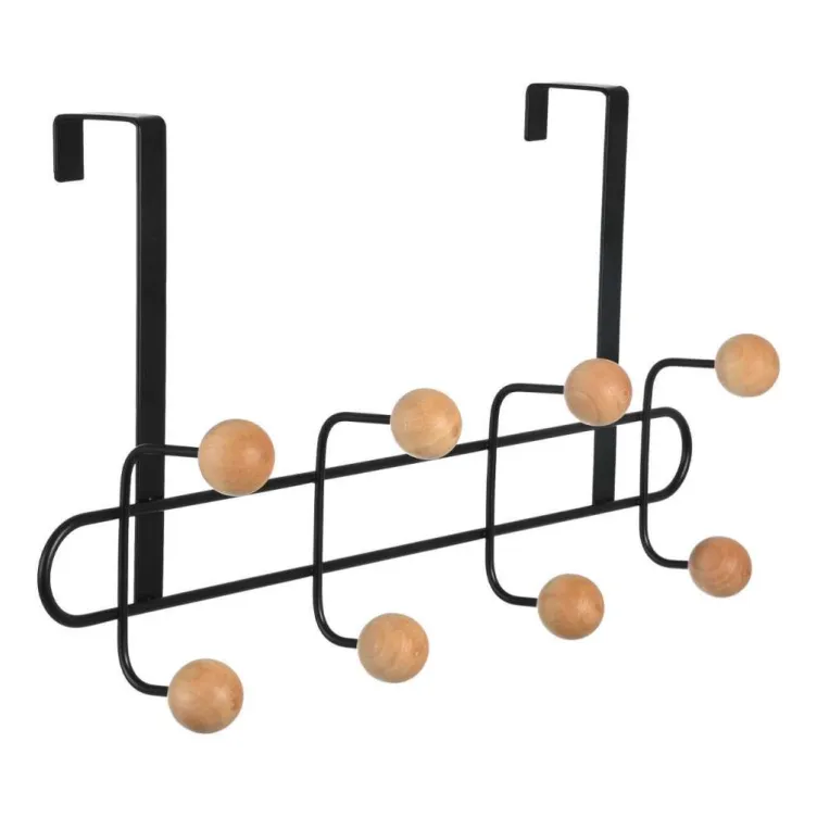 ESTIA ES02-18306 ČIVILUK ZA VRATA SA 8  KUKICA METAL CRNI