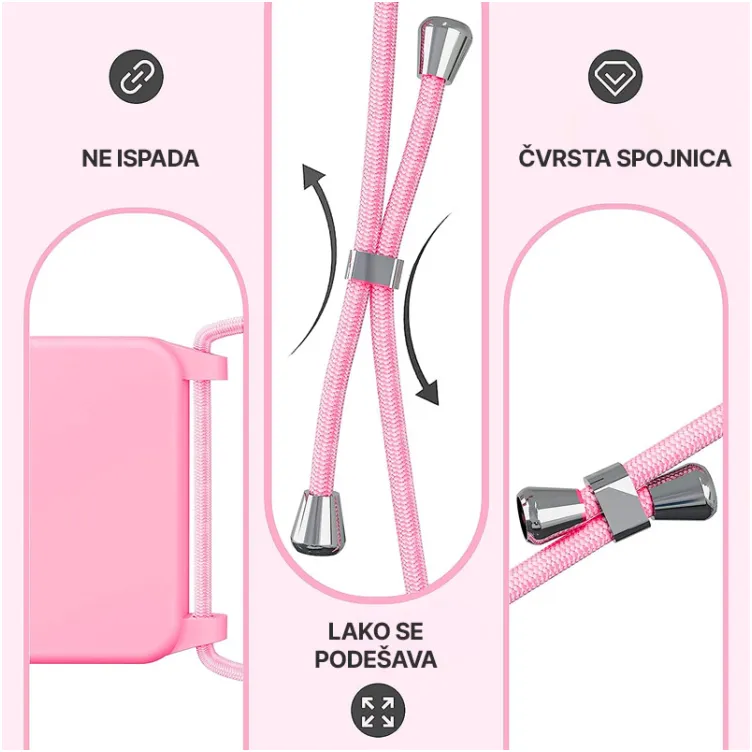 Maska String za iPhone 12/ 12 Pro roze,.