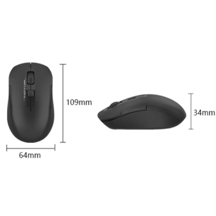 A4-FG16C Air BLACK A4Tech Fstyler DESK+AIR bezicni opticki mis 2.4Ghz,1000-2000Dpi,rechargeable 109m