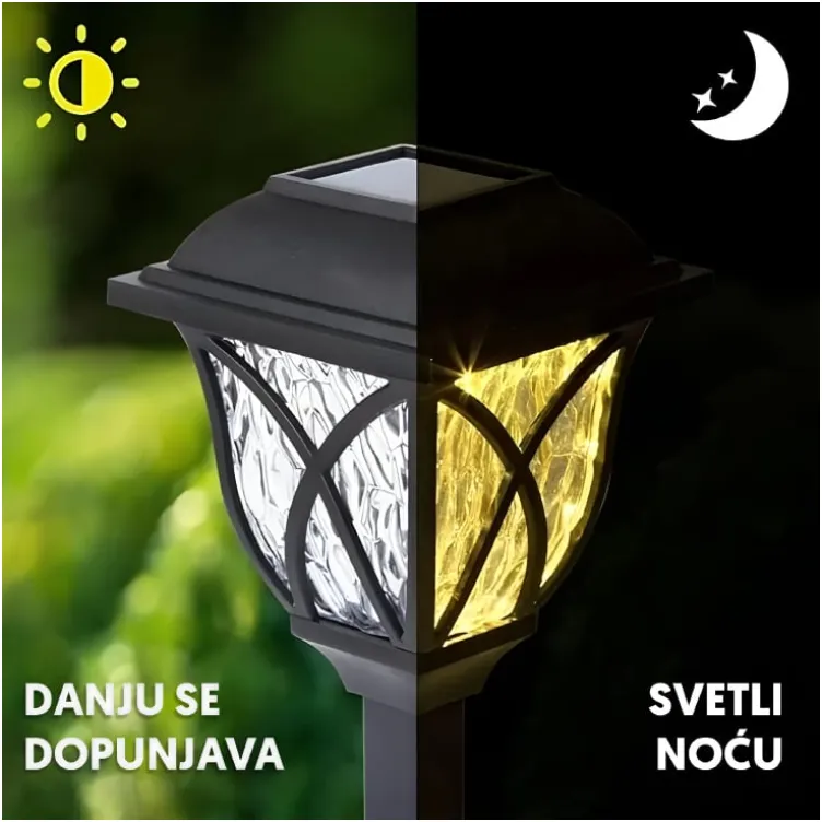Solarna baštenska lampa - 6 kom.