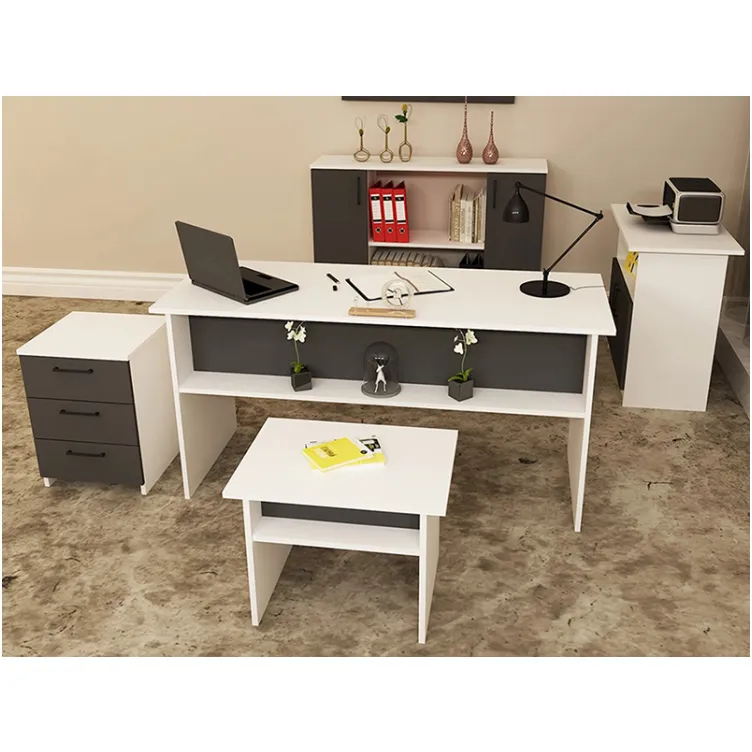 Kancelarijski komplet belo - antracit