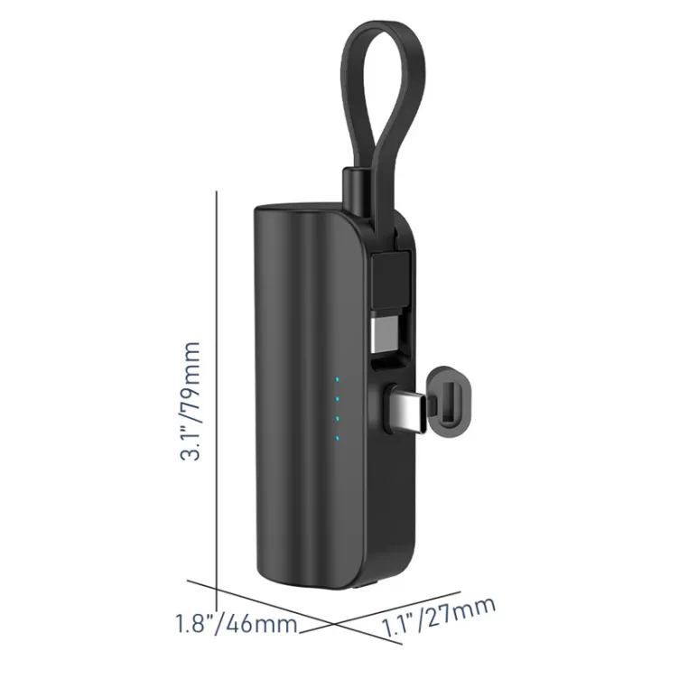 Power Bank Aspor A332 5000 mAh Type-C crni