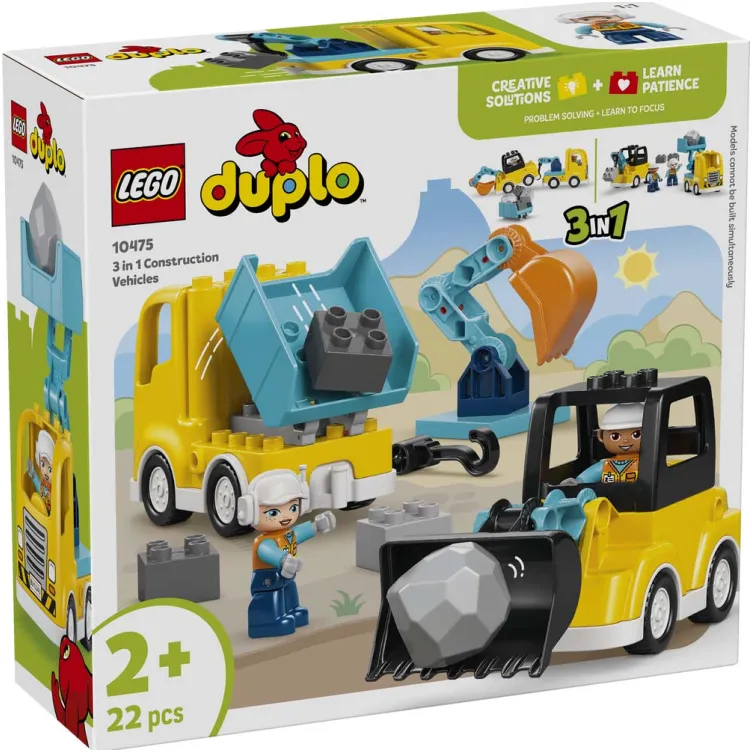 LEGO DUPLO Town 3 u 1 građevinska vozila