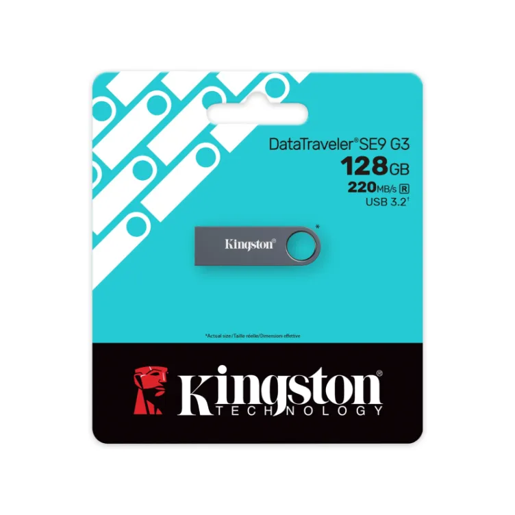 128GB DataTraveler SE9 G3 USB 3.2 Gen1 KE-U2X128-1AC