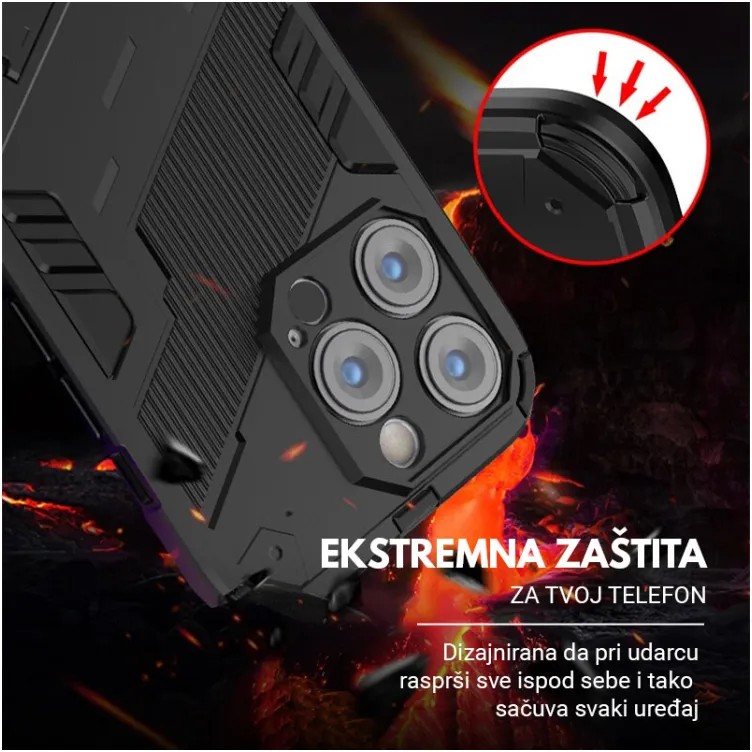 Maska Bibercas za iPhone 15 Pro crna