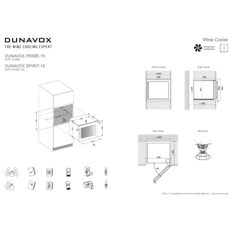 DUNAVOX DVP-19.50B vinska vitrina