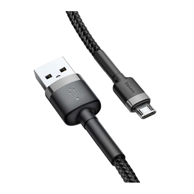 Kabel Baseus cafule Micro USB 2.4A 0.5m sivo-crni.
