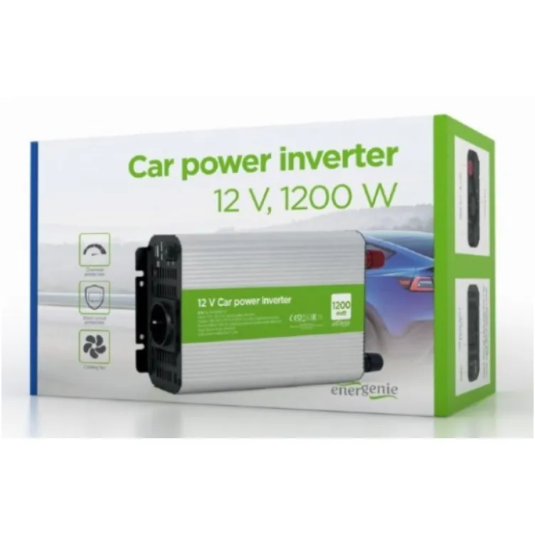 EG-PWC1200-01 Gembird 12V Auto inverter DC/AC 1200W+USB port