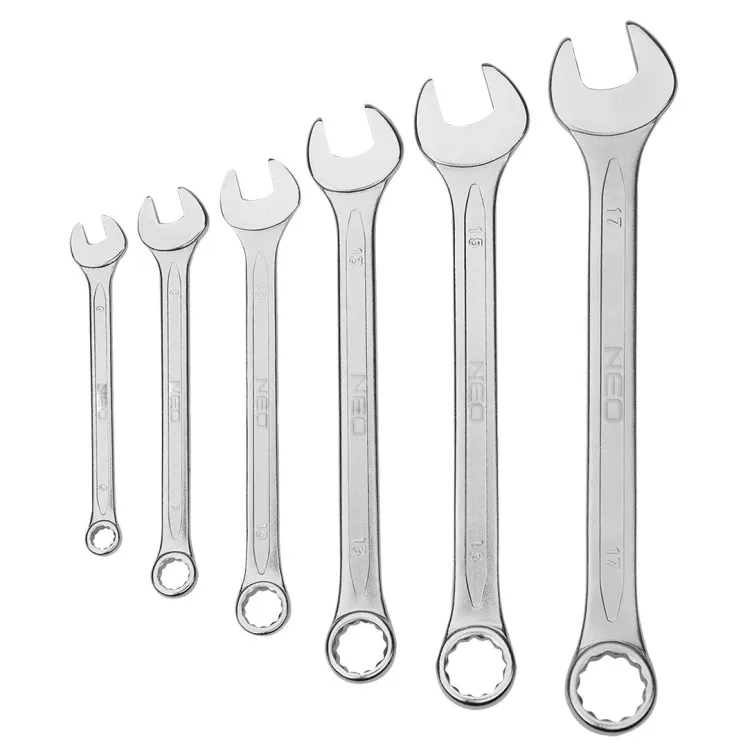 Komplet kombinovanih ključeva, CRV, DIN 3113 - NEO TOOLS