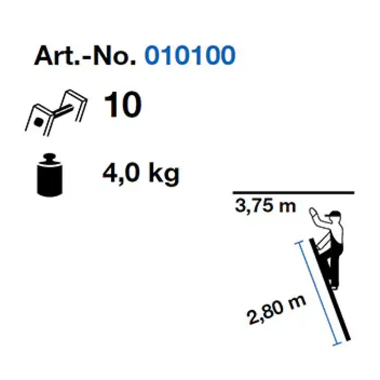 Prislone Merdevine 10 Gazišta Krause Corda 2,8m