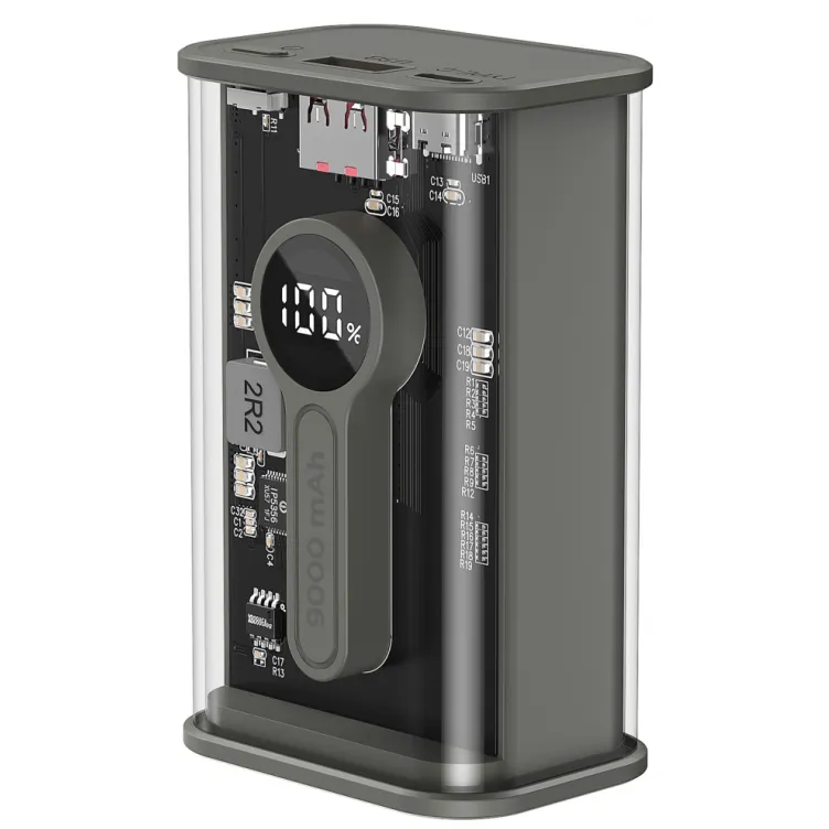 PB09-TQC3-01 Gembird power bank 9000 mAh, crni