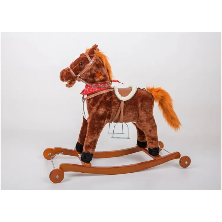 Plišani konjić klackalica sa točkićima