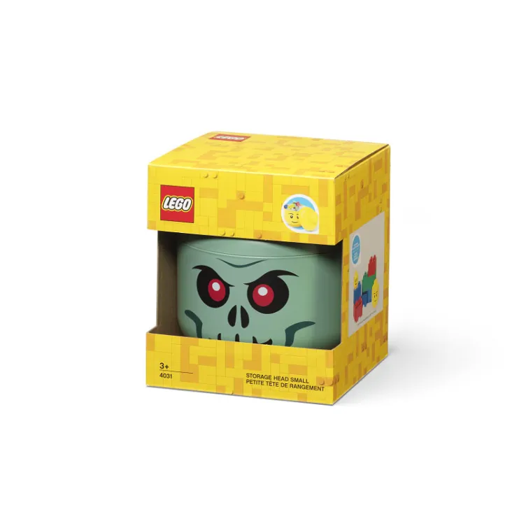 LEGO glava za odlaganje (mala): Zeleni skeleton