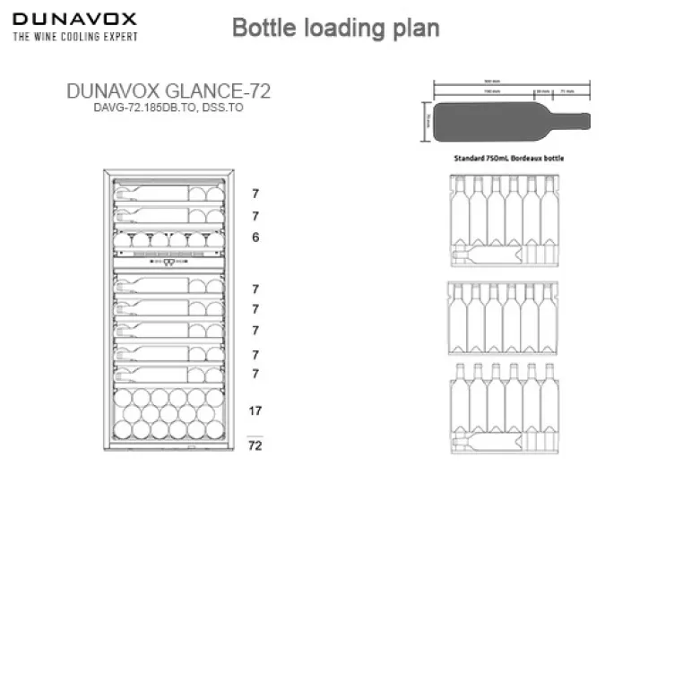 DUNAVOX DVH-70.185DB.TO vinska vitrina