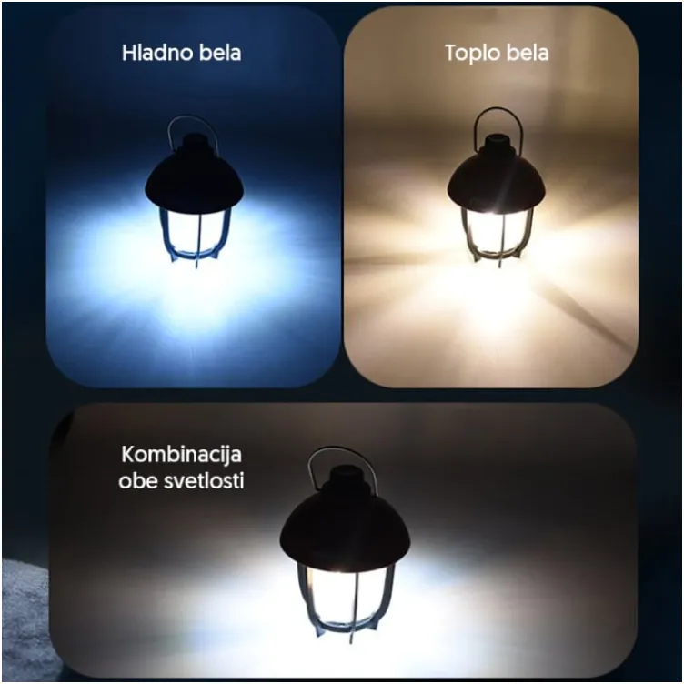 Prenosna LED punjiva lampa zelena