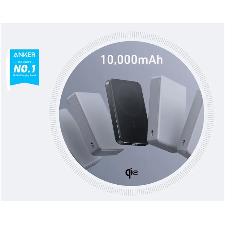MagGo 10000mAh, 15W, magnetno bežični power bank, crni