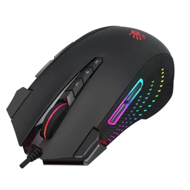 A4-J90S A4Tech Bloody RGB Gejmerski opticki mis, 2000Hz/100-8.000 Dpi, Black USB 125mm