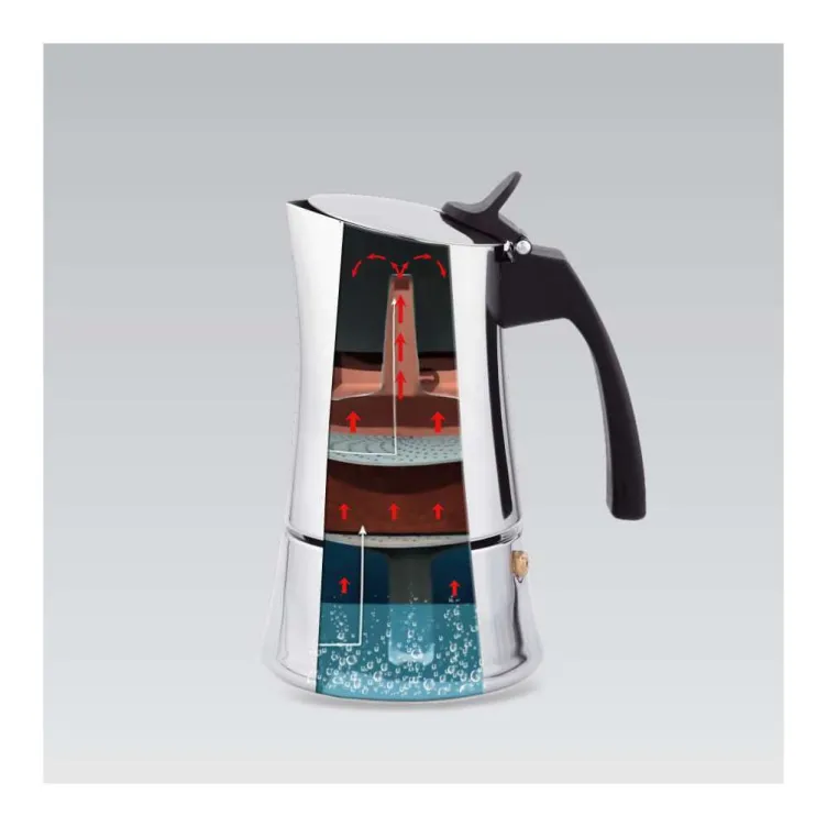 MAESTRO MR1668-2 DŽEZVA ZA ESPRESSO KAFU 2 ŠOLJICE 100ML ČELIK