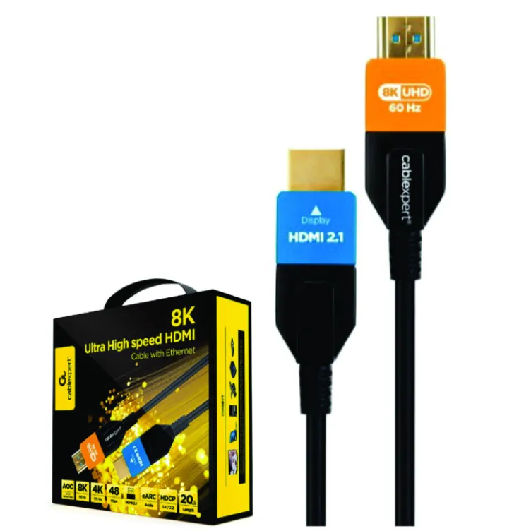 CC-HDMI8K-AOC-20M Gembird Active Optical (AOC) ULTRA High speed HDMI 2.1 8K UHD with Ethernet 20m