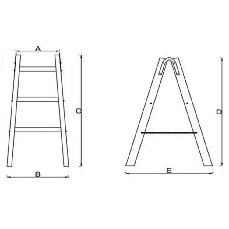 MaxMaster Drvene Merdevine 2x7 225cm