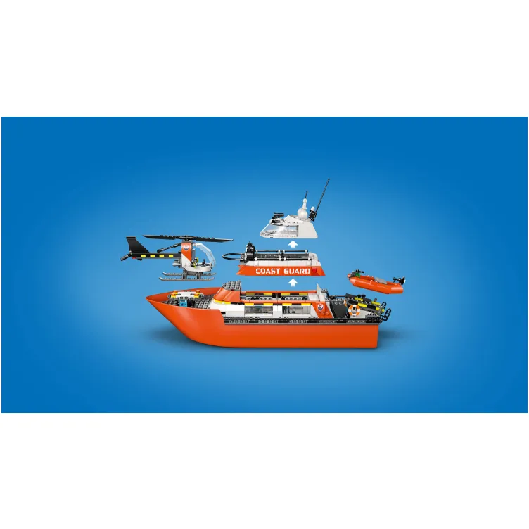 60504 Spasilački brod i helikopter obalske straže
