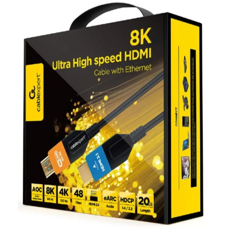 CC-HDMI8K-AOC-20M Gembird Active Optical (AOC) ULTRA High speed HDMI 2.1 8K UHD with Ethernet 20m