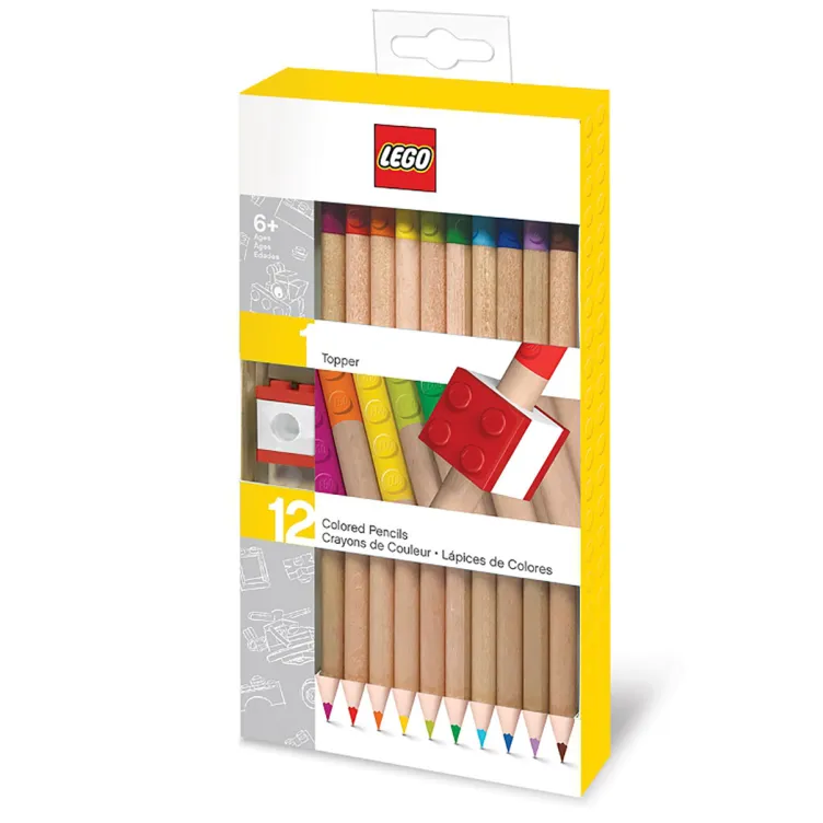 LEGO drvene bojice sa držačem za kocke (12 kom)