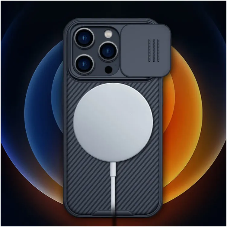 Maska Nillkin CamShield Pro Magnetic za iPhone 15 Pro plava