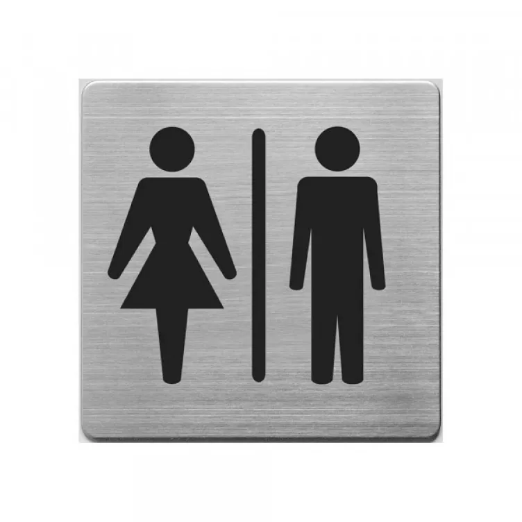 Aluminijumski piktogram Alco samolepljivi - toalet