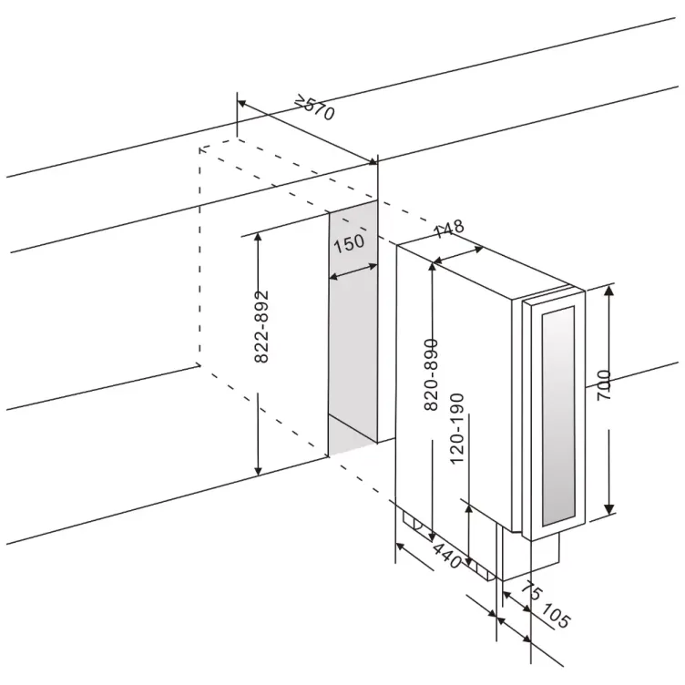 mQuvée WCS15AB-700 vitrina za vina