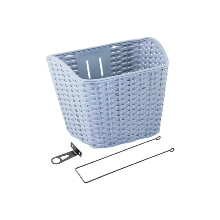 Korpa vensini pvc pletena imtacija siva antracite sa držačima