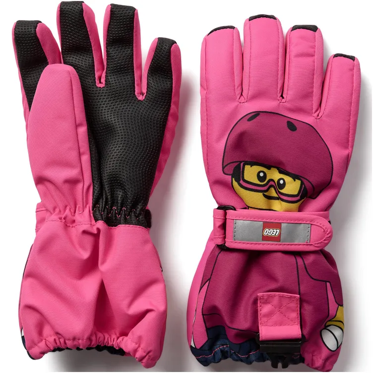 LEGO Iconic ski rukavice, roze - 146/152