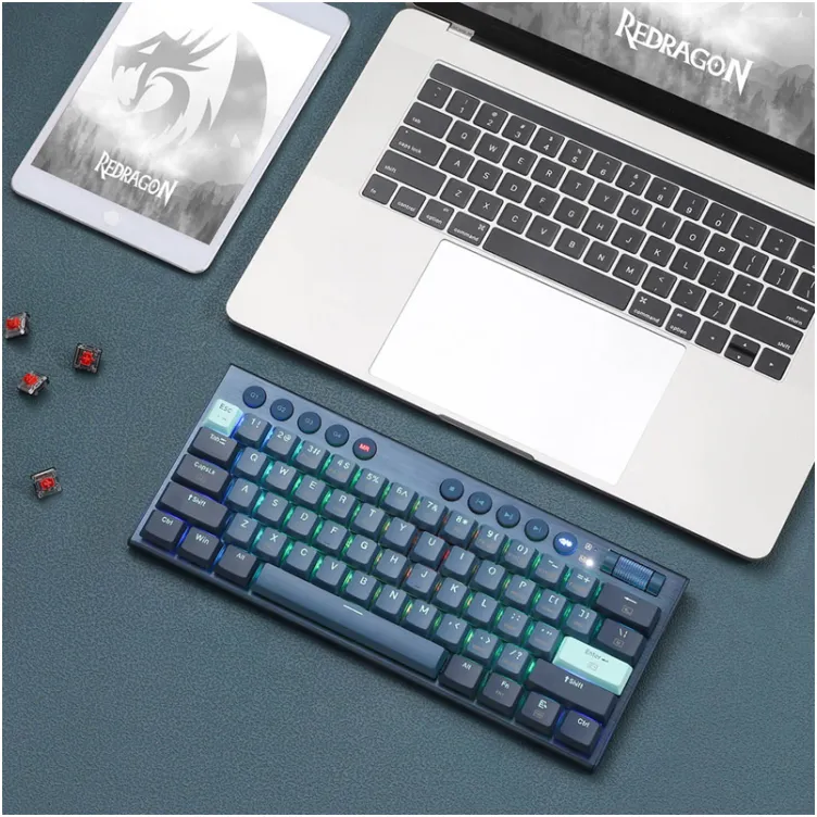 Mehanicka Gaming tastatura Redragon Noctis Pro Wired/ 2.4G / BT red swich
