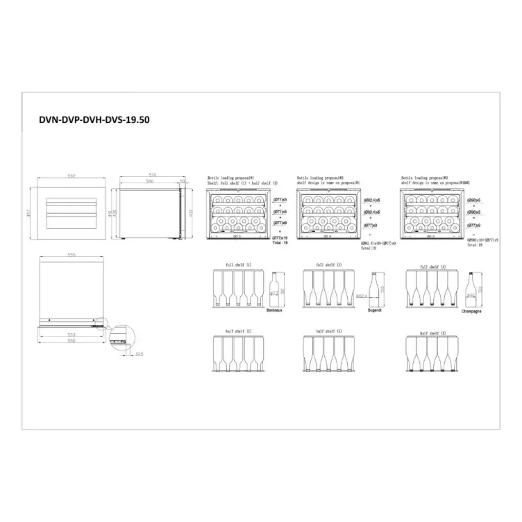 DUNAVOX DVP-19.50B vinska vitrina