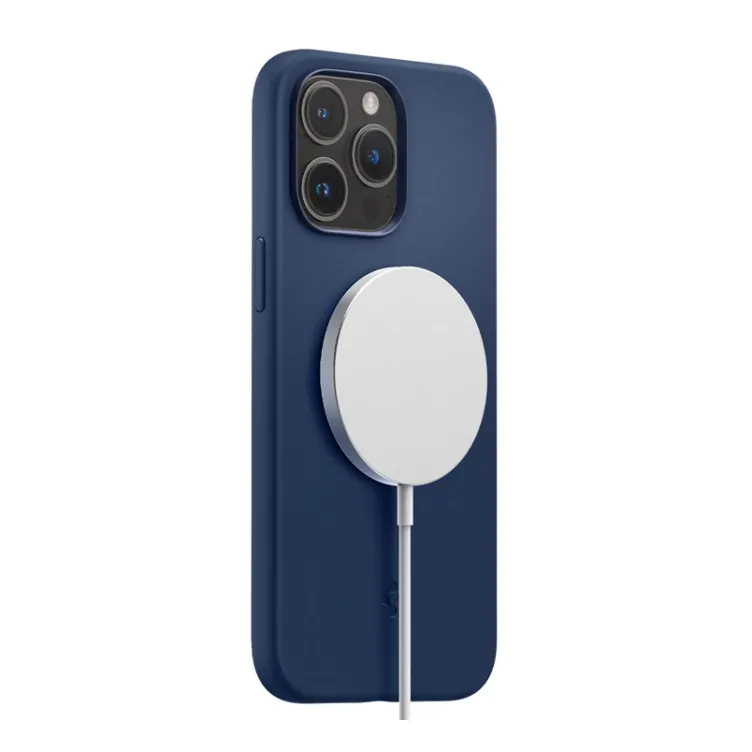 Maska Spigen silicone Fit MagSafe za iPhone 14 Pro tamno plava