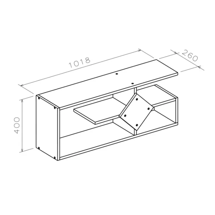 Tv komoda Belo hrast