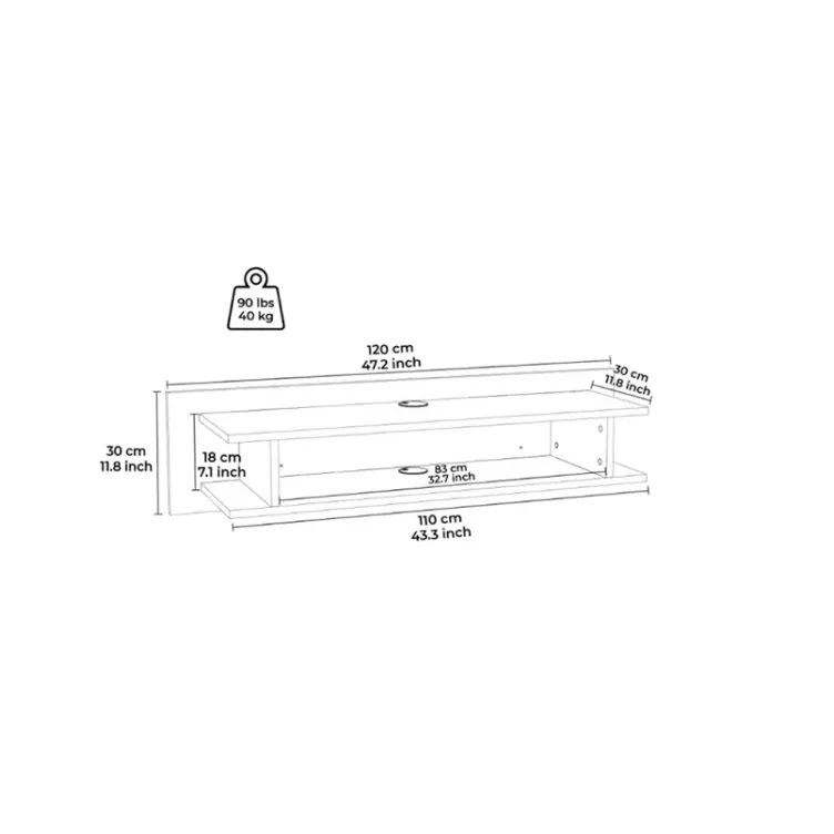 Tv komoda LUCIO crna