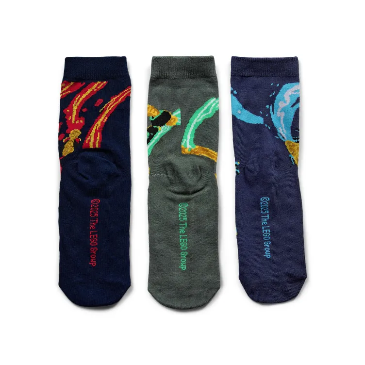 LEGO NINJAGO čarape, set 3 kom, teget - 26/27