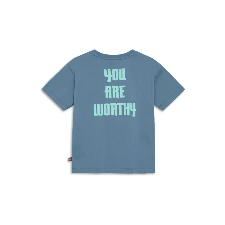 LEGO NINJAGO majica kratkih rukava, prašnjavo plava - 128