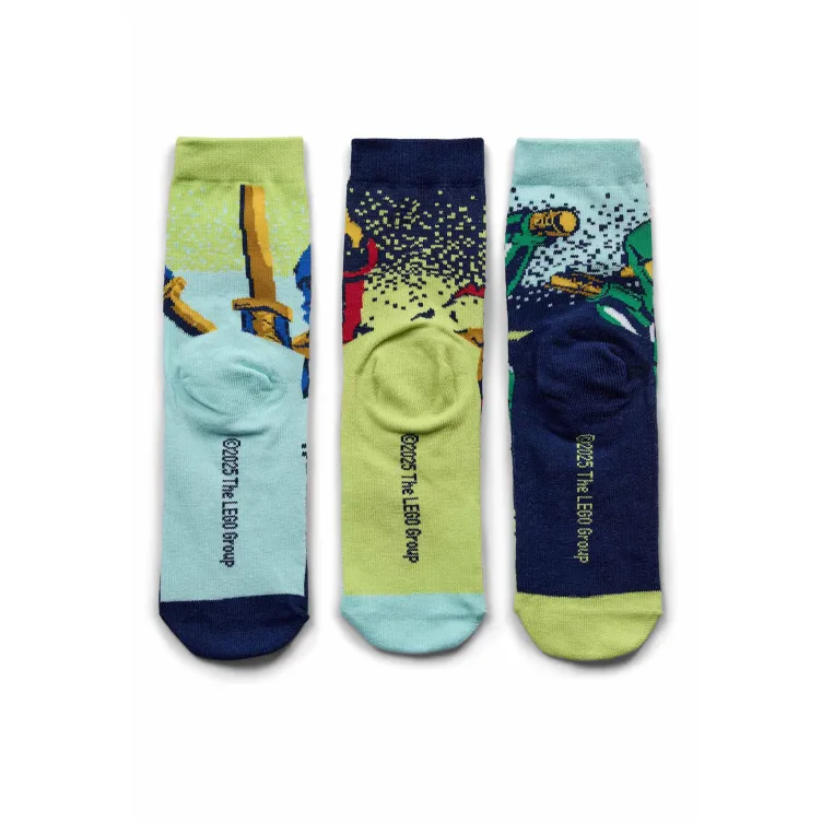 LEGO NINJAGO čarape, set 3 kom, teget - 26/27