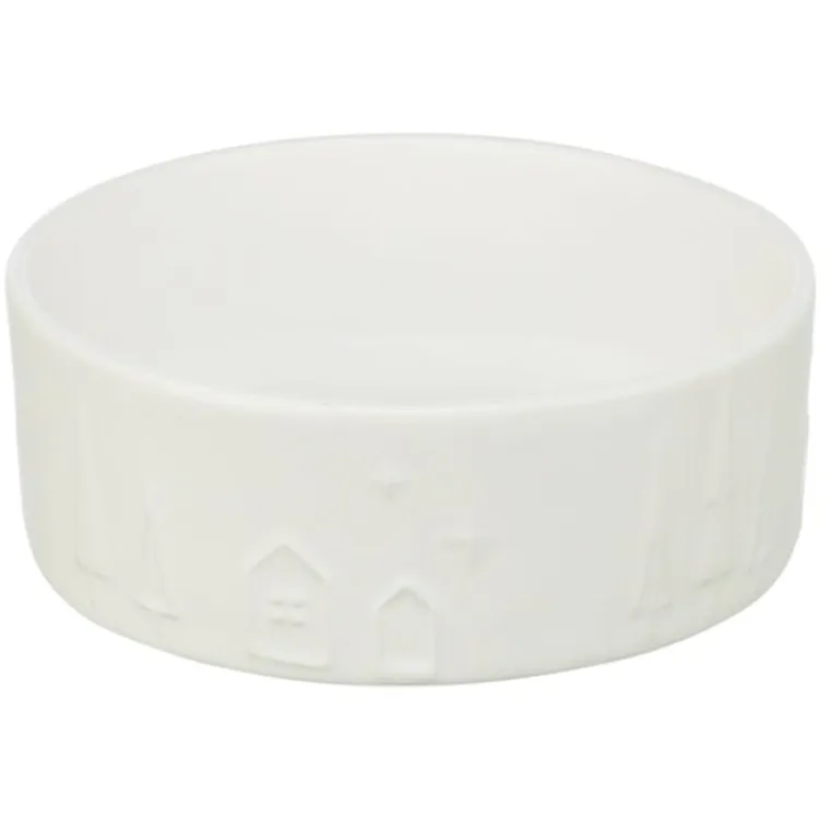 Xmas činija keramička 0.8l 16cm bela