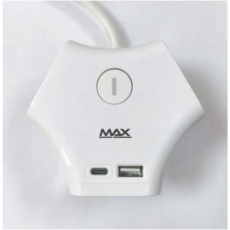 Produžni kabl sa prenaponskom zaštitom sa 3 utičnice MAX MPS-03UG-3M/3m/USB portovi(USB A + USB C )