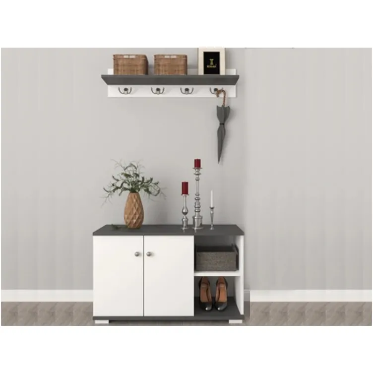 Predsoblje komplet bela-antracit