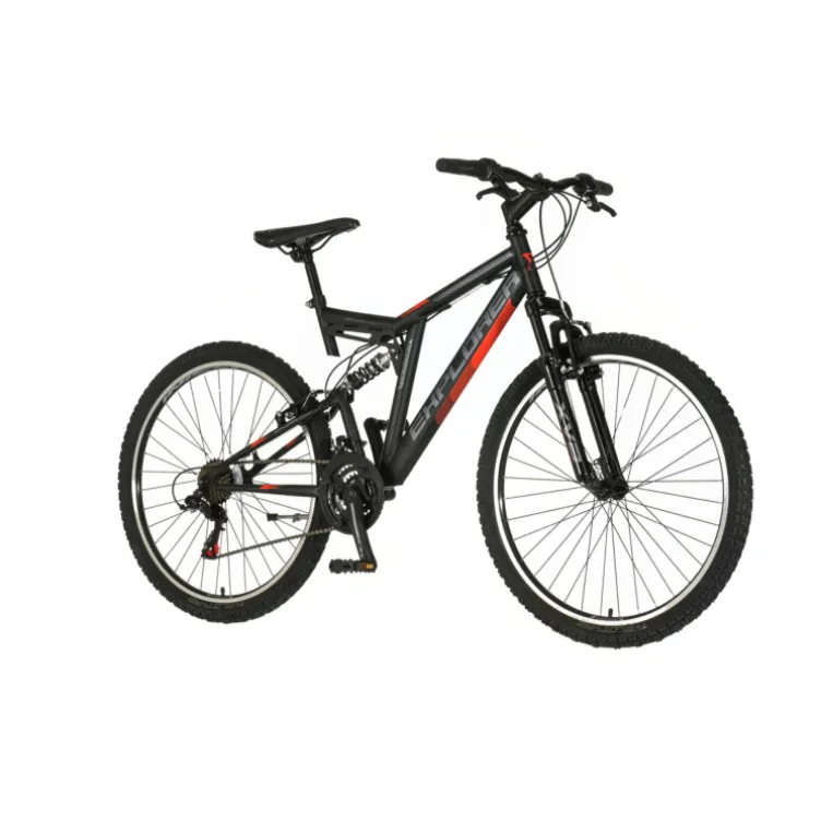 Bicikl explorer thunder full suspension 26" crno crveni 21 brzina